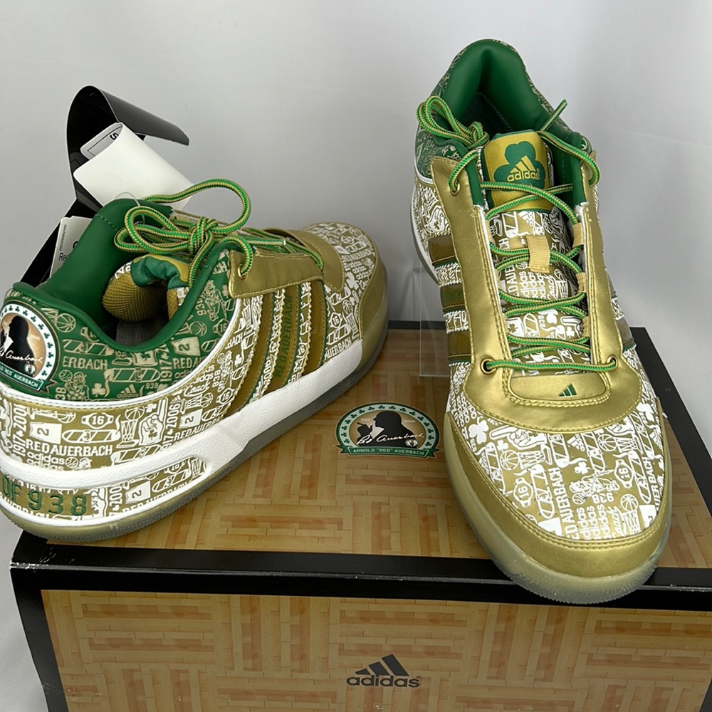 Rare Red Auerbach Adidas Boston Celtics Tribute Shoe NWTS -9